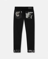 VERSACE JEANS COUTURE Outline Barocco Narrow-Fit Jeans at Gravity NYC